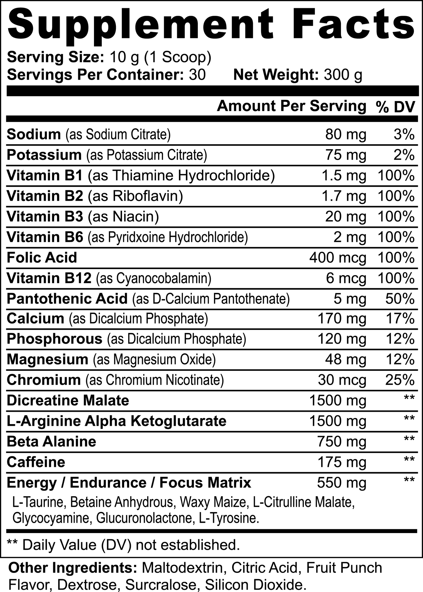 G3 Nitric Shock Pre-Workout Powder (Fruit Punch)